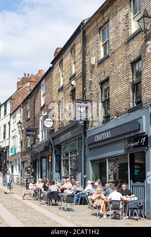 Street Cafe, Elvet Bridge, Durham, comté de Durham, Angleterre, Royaume-Uni Banque D'Images