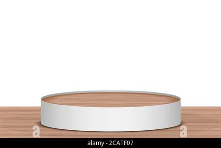 podium en bois sur le parquet Illustration de Vecteur