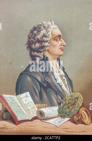 Marie Jean Antoine Nicolas de Caritat, marquis de Condorcet (17 septembre 1743 – 29 mars 1794), connue sous le nom de Nicolas de Condorcet, était philosophe et mathématicien français. Ses idées, y compris le soutien à une économie libérale, à un enseignement public libre et égal, à un gouvernement constitutionnel et à des droits égaux pour les femmes et les personnes de toutes races, incarnent les idéaux du rationalisme de l'âge des Lumières et des Lumières. Il est mort en prison après une période de fuite des autorités révolutionnaires françaises. Du livre la ciencia y sus hombres : vidas de los sabios ilutres desde la antig Banque D'Images