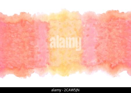 pastel couleur automne rouge jaune abstrait sur dégradé naturel aquarelle peinture vague fond Banque D'Images