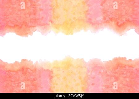 pastel couleur automne rouge jaune abstrait sur dégradé naturel aquarelle peinture vague fond Banque D'Images