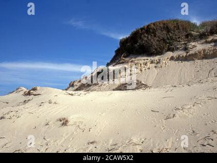 Dunes de Piscinas dans le sud de la Sardaigne (scannées de Fujichrome Provia) Banque D'Images