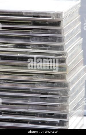 Pile de CD de musique Banque D'Images