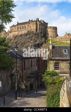 [Edinburgh , Écosse - août 2020] Château d'Édimbourg, Lothian, Écosse, Royaume-Uni Banque D'Images