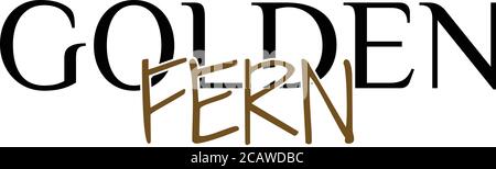 Logo Golden Fern Illustration de Vecteur