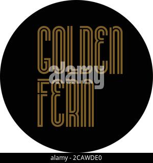 Logo Golden Fern Illustration de Vecteur