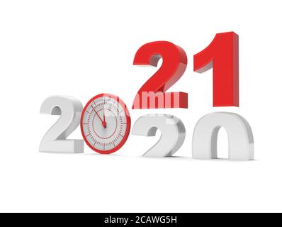 Bonne année 2021 - Illustration 3D Banque D'Images