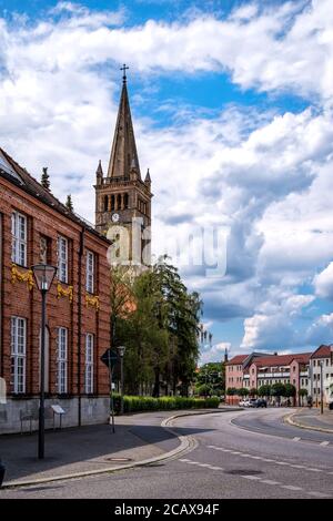 Vue sur l'Oranienburg de Saint Nicolai Kirche, Allemagne Banque D'Images