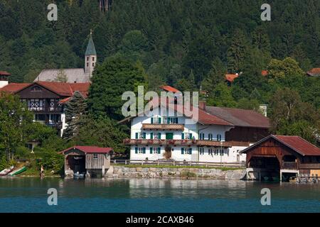 Géographie / Voyage, Allemagne, Bavière, Walchensee (lac Walchen), vue de la péninsule de Zwergern à t, Additional-Rights-Clearance-Info-not-available Banque D'Images