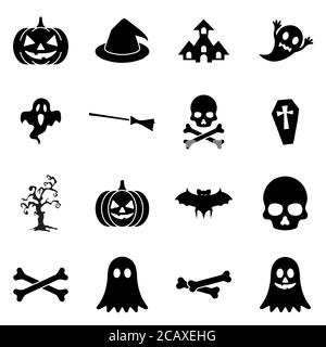 définir l'icône halloween design illustration vectorielle Illustration de Vecteur