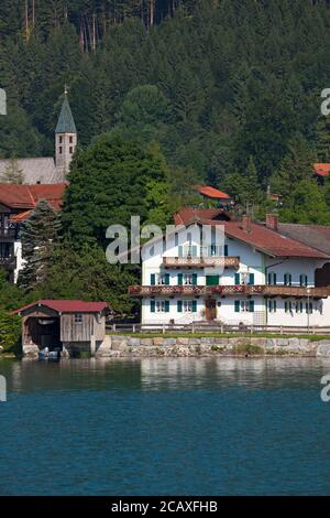 Géographie / Voyage, Allemagne, Bavière, Walchensee (lac Walchen), vue de la péninsule de Zwergern à t, droits-supplémentaires-autorisations-Info-non-disponible Banque D'Images