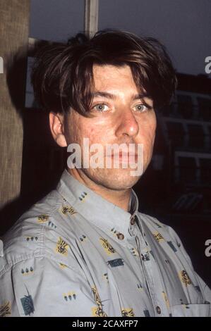 Sergeant d'Echo & The Bunnymen lors d'un entretien avec WEA Records. Londres, le 28 mai 1987 | utilisation dans le monde entier Banque D'Images