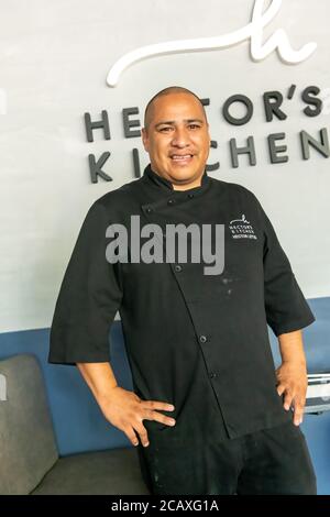 Chef Hector Leyva de Hector's Kitchen à Punta Mita, Mexique Banque D'Images