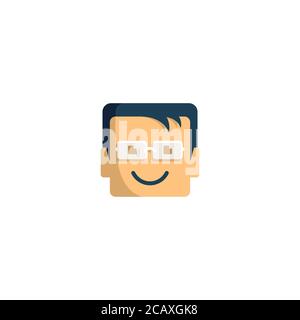 Logo de visage d'homme / icône Illustration de Vecteur