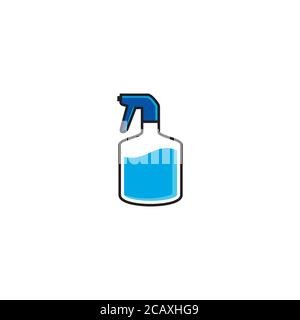 Logo de la bouteille vaporisée / design d'icône Illustration de Vecteur