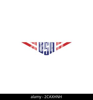 Logo USA et Wings / Icon design Illustration de Vecteur