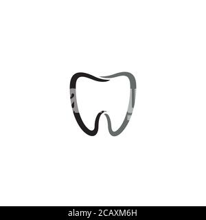 Un logo / une icône en forme de dent simple Illustration de Vecteur