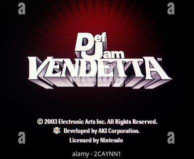 DEF Jam Vendetta - Nintendo Gamecube Videogame - usage éditorial seulement Banque D'Images