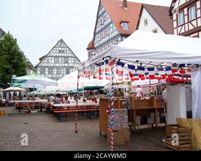 Waiblingen Bierfest, la vieille ville de Platz Banque D'Images