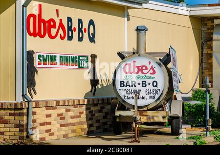 Le barbecue d’Abe est en photo, le 8 août 2016, à Clarksdale, Mississippi. Le restaurant a ouvert ses portes en 1924. Banque D'Images