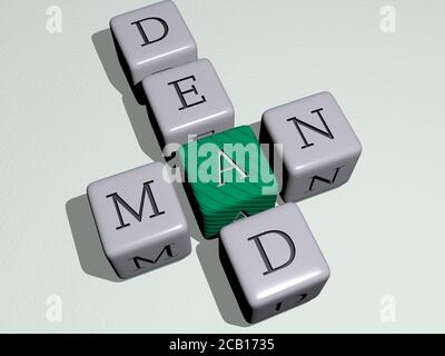 MOT-clé DE MORT D'HOMME par des lettres de dés cubes. Illustration 3D. Arrière-plan et mort Banque D'Images