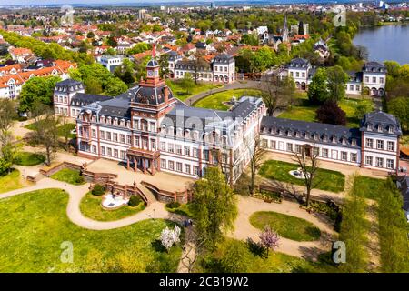 Vue aérienne, Château de Philippsruhe, Hanau, Hesse, Allemagne Banque D'Images