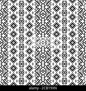 motif marocain perse texture fond noir blanc Banque D'Images