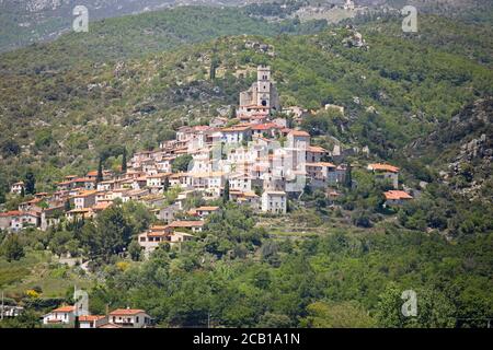 Village de montagne EUS, région de l'Occitania, département des Pyrénées-Orientales, France Banque D'Images