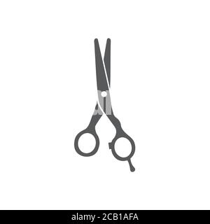 Icône en forme de ciseaux sur fond blanc Illustration de Vecteur