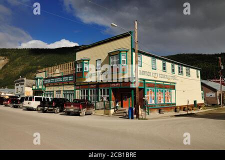 Magasin général, bâtiment historique, Dawson City, territoire du Yukon, Canada Banque D'Images