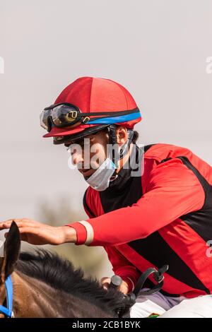 Courses hippiques à l'hippodrome King Khalid 7/8/2020 Banque D'Images