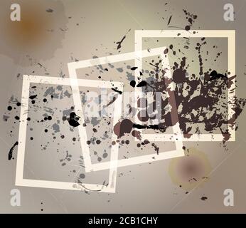 Cadre d'image vide grundy, concept d'impression de photographe, vecteur, espace libre pour les photos Banque D'Images