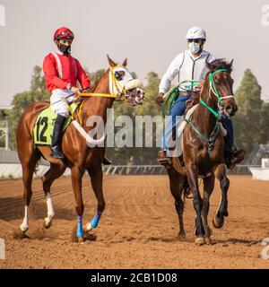 Courses hippiques à l'hippodrome King Khalid 7/8/2020 Banque D'Images