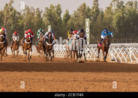 Courses hippiques à l'hippodrome King Khalid 7/8/2020 Banque D'Images