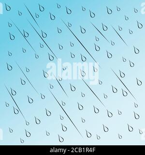 Fond de pluie Illustration de Vecteur