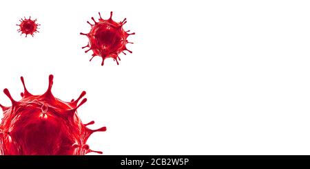 2019-nCoV, nouveau coronavirus (2019-nCoV). Virus Covid 19-NCP. NCoV est un virus à ARN simple brin. Rendu 3D du coronavirus Banque D'Images