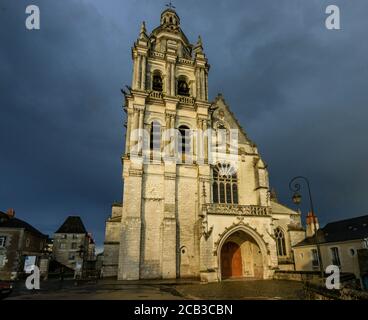 France, Loir et cher, Vallée de la Loire classée au patrimoine mondial de l'UNESCO, Blois, Cathédrale Saint Louis // France, Loir-et-cher (41), Val de Loire classé Banque D'Images