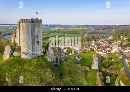 France, Loir et cher, Vallée de la Loire, Lavardin, étiqueté les plus Beaux villages de France (les plus beaux villages de France), ruines du Château Banque D'Images