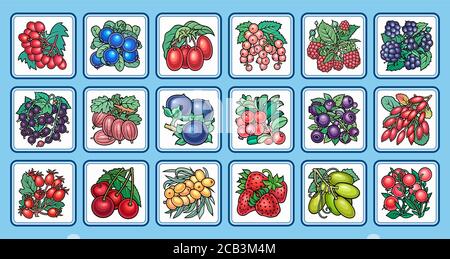 Dominos pour enfants. Photos de fruits. Illustration de Vecteur