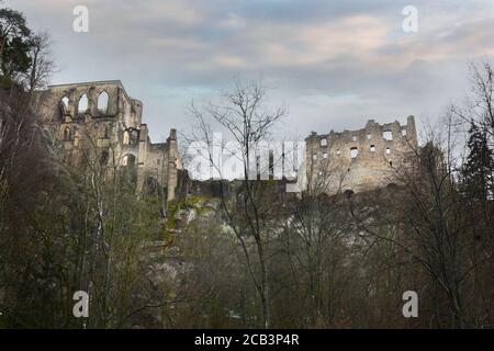 Ruines du château et monastère à Oybin, Allemagne Banque D'Images