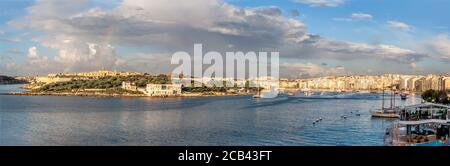 Port de Sliema creek, Malte Banque D'Images