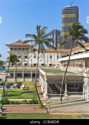 dh Galle face Hotel Courtyard COLOMBO VILLE SRI LANKA ASIE La véranda de la salle à manger des hôtels Banque D'Images