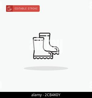 Vecteur d'icône de bottes en caoutchouc. Icône de bottes en caoutchouc pour la présentation. Illustration de Vecteur