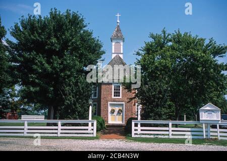 Leonardtown, Maryland. Église Saint François Xavier, construite en 1731. Banque D'Images