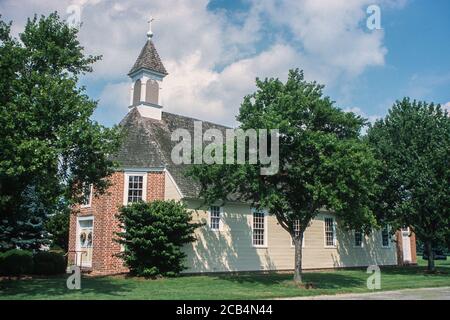 Leonardtown, Maryland. Église Saint François Xavier, construite en 1731. Banque D'Images