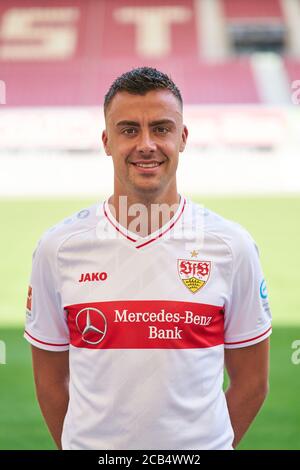 Stuttgart, Allemagne, 10 août 2020, Philipp FÖRSTER, VFB 20 Lors de la VFB STUTTGART Media Day dans le 1. Ligue allemande de football, 1. Bundesliga, saison 2020/2021. © Peter Schatz / Alamy Live News Banque D'Images