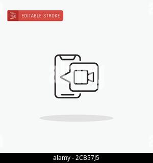 Vecteur d'icône d'appel vidéo. Icône d'appel vidéo pour la présentation. Illustration de Vecteur