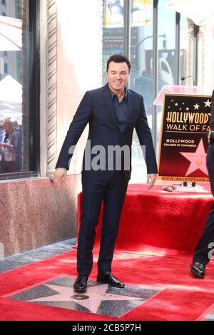 LOS ANGELES - APR 23: Seth MacFarlane à la cérémonie des étoiles Seth MacFarlane sur le Hollywood Walk of Fame le 23 avril 2019 à Los Angeles, CA Banque D'Images