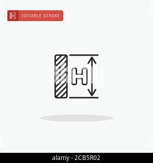 Vecteur de l'icône de hauteur. Icône de hauteur pour la présentation. Illustration de Vecteur