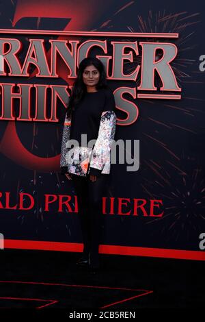 LOS ANGELES - 28 JUIN : Kumari à la première mondiale de la saison 3 de 'tranger Things' à l'école secondaire de Santa Monica le 28 juin 2019 à Santa Monica, CA Banque D'Images